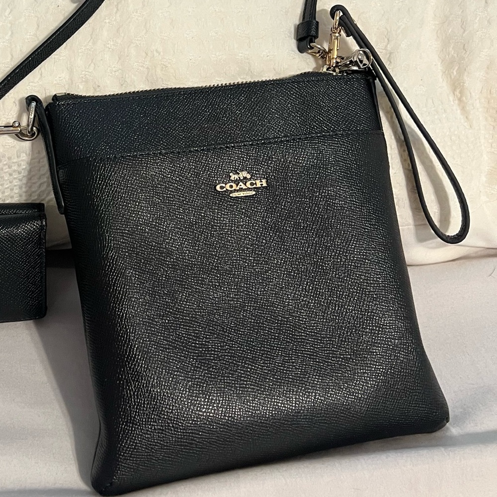 Coach Black Pebbled Leather Crossbody